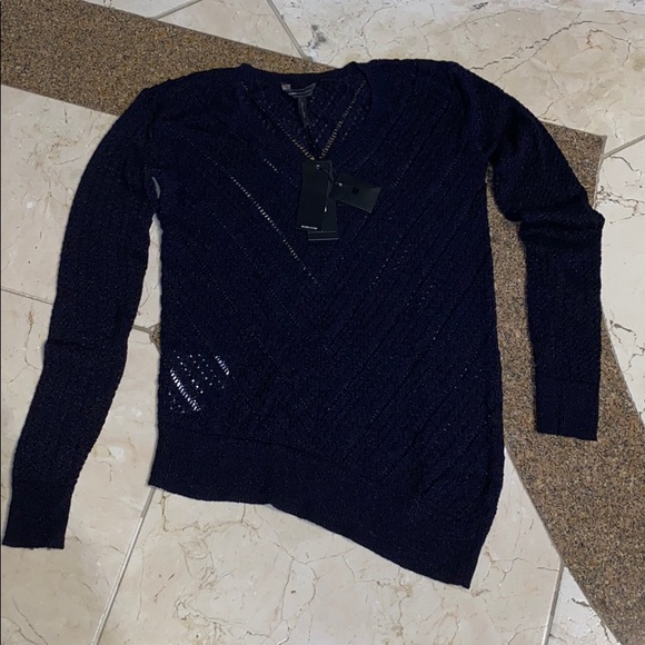 BCBGMAXAZRIA open knit asymmetrical sweater size S - Picture 1 of 4